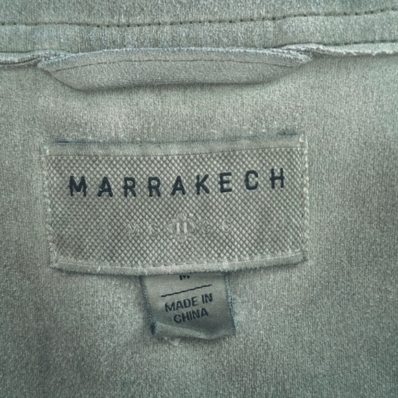 Anthropologie Marrakech Rocker Moto Jacket Green Boho Womens Sz M Street Style - Picture 8 of 10